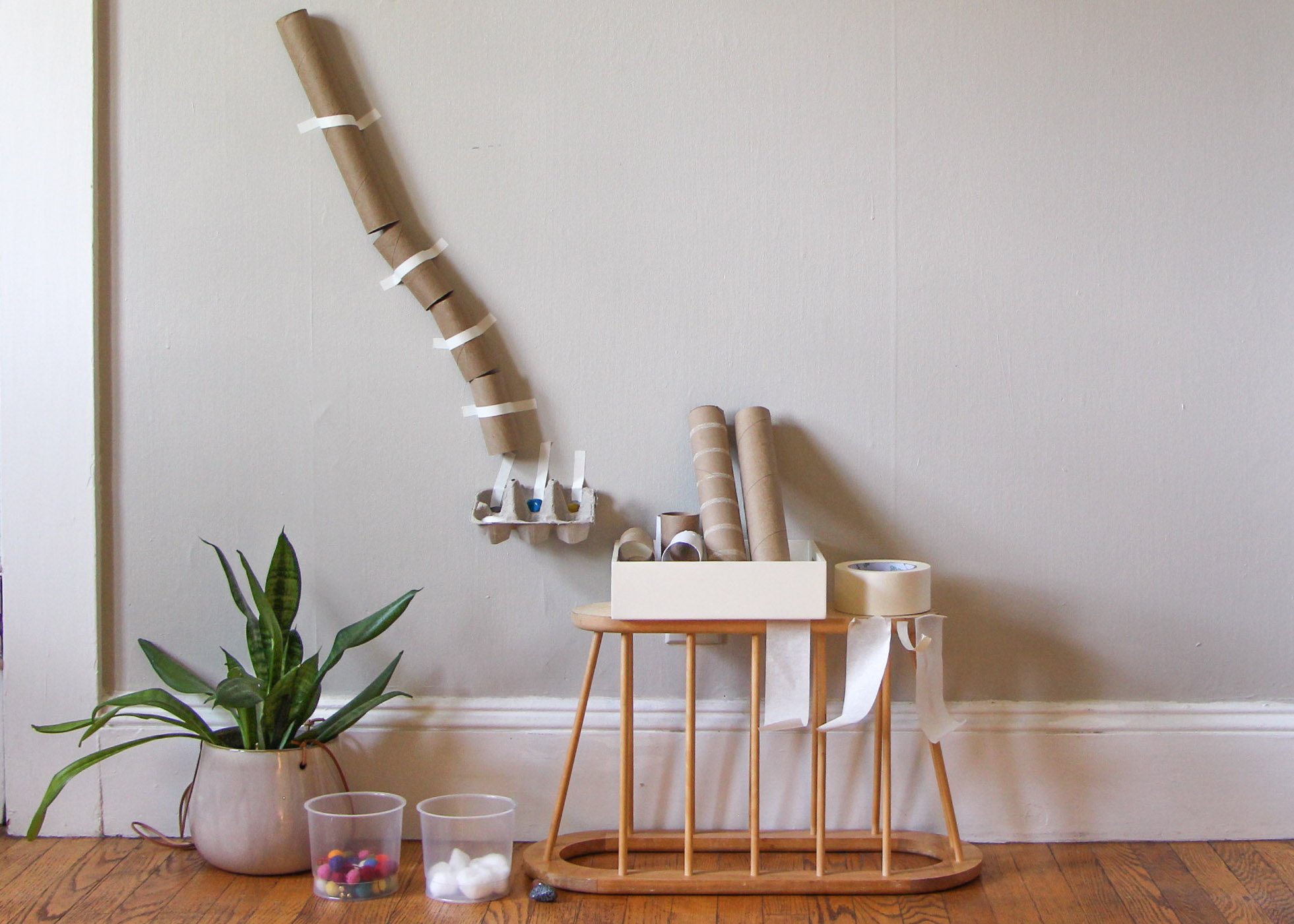 How to make a marble run using recycled materials