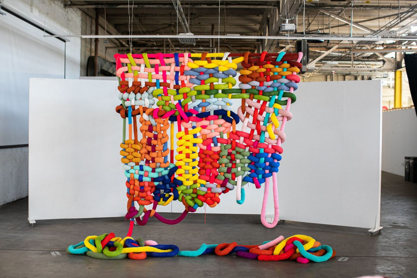 Katrina Sánchez Standfield weaving installation